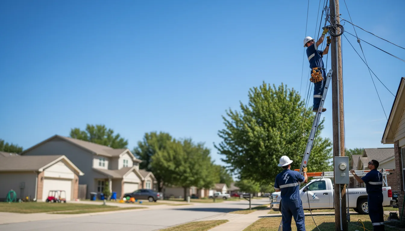 Residential electrician providing installation services in Caldwell, TX